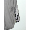 Bluzka Camea z wzorzystym panelem i rękawem 3/4 - szara
